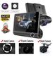 Enregistreur vidéo de voiture DVR 4 pouces Full HD 1080P 3 objectifs 170 ° G-sensor Surveillance de stationnement Caméscope de vision nocturne_voghion.com