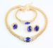 Naisten Juhlatarvikkeet Häät Sininen Jalokivi riipus kristalli kaulakoru korvakoru rannekoru sormus korusettiä_voghion.com