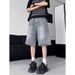 Herrenbekleidung Zerrissene Jeans-Shorts Herren Sommer Trendy High Street Vintage Trendy Mittellange Hose_voghion.com