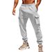 Retro Casual Pants - Men's Loose Straight-Leg Trousers With Adjustable Drawstring, Breathable Polyester For Streetwear & Daily Wear_voghion.com