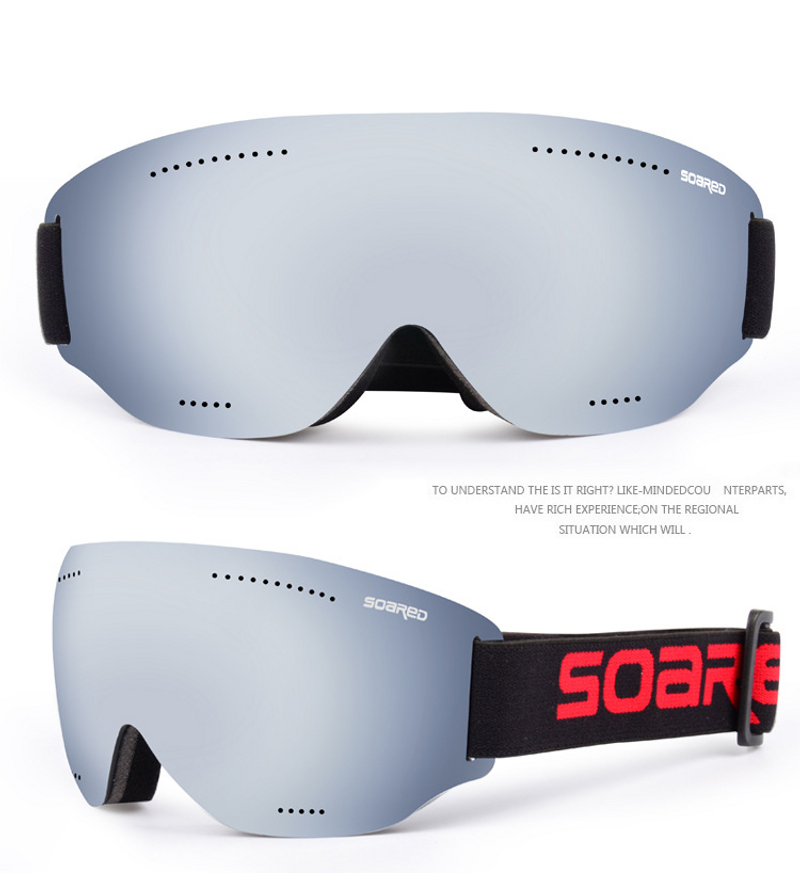 Ski glasses for adults and children anti-fog and anti-wind and sand professional ski goggles for men and women riding snow single-double board goggles_voghion.com