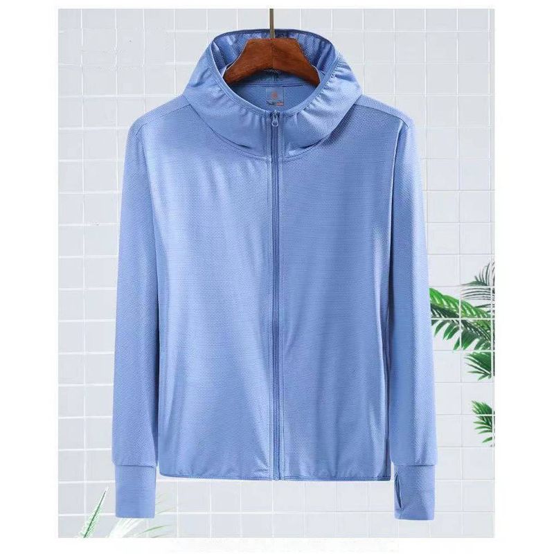Summer New Parent-child Sunsuit Female Breathable Knitted Mesh Men's Skin Coat UV Protection_voghion.com
