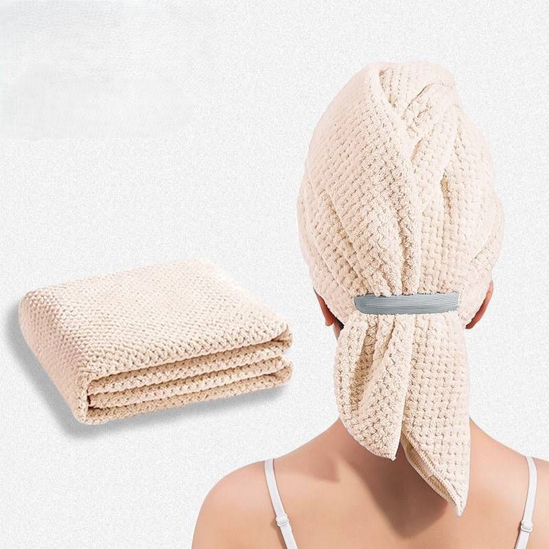 Microfiber Pineapple Pattern Dry Hair Cap With Large Size Water Absorption And Quick Drying Hair Shower Cap_voghion.com