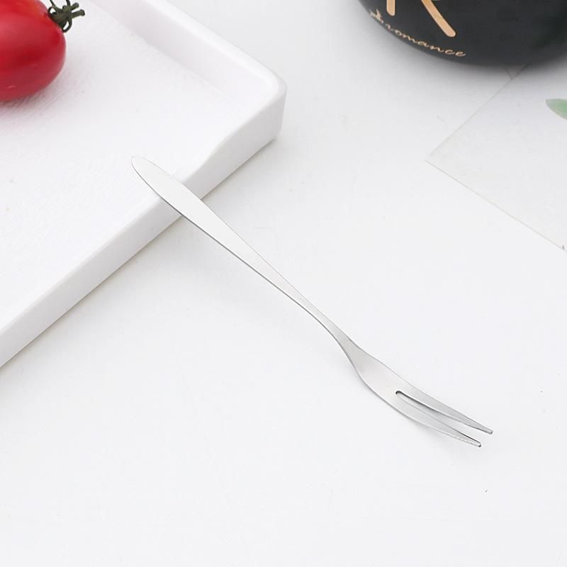 304 Stainless Steel Fruit Forks - Heavy Duty Dessert & Cake Forks Set For Home & Restaurant Use (2-Prong Design Dishwasher Safe Elegant Tableware)​_voghion.com