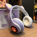 Magic Child Glowing Head-Mounted Wireless Bluetooth Cat Ear Girl Gaming Headphones Review Listening Learning Headset_voghion.com