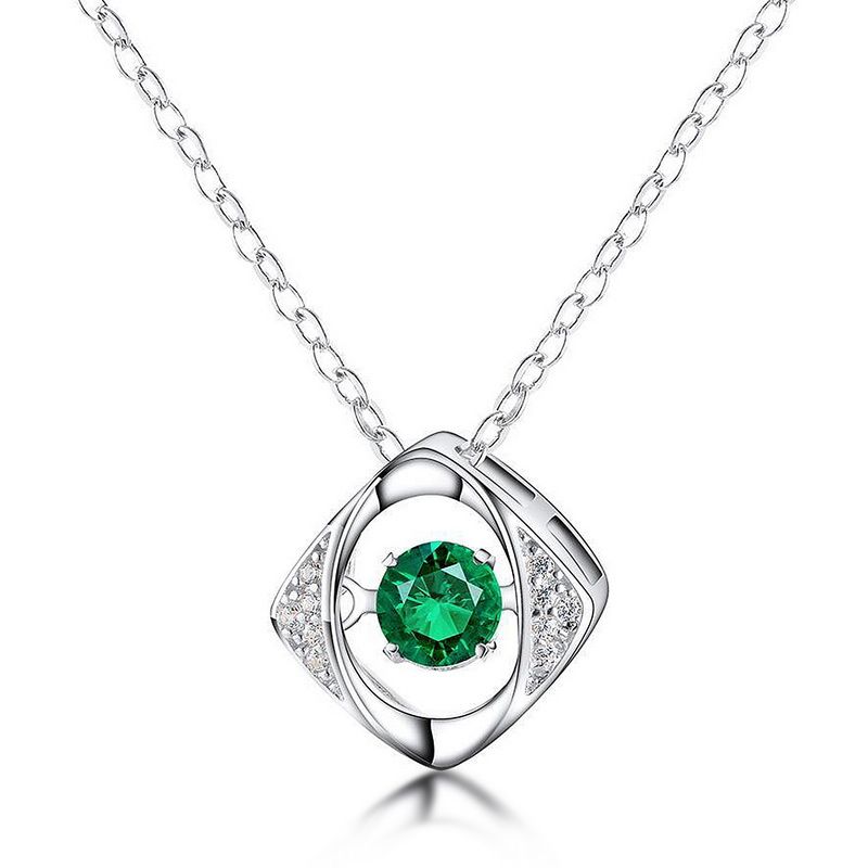 Collana con personalità intelligente Devil Eye S925 in argento smeraldo coltivato retrò nobile catena per clavicola_voghion.com