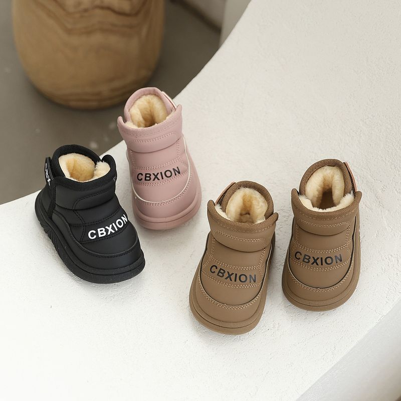 ToyPulse Baby Snow Boots Watepoof 2025 Koean Style Boys Toddle Fleece-Lined Cotton Soft Sole Gils Infant Walking Shoes_voghion.com