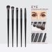 10-Piece Black Eye Makeup Brush Set Professional Eyeshadow Brush Angled Eyeliner Brush Blending Brush Highlighter Brush Kit_voghion.com