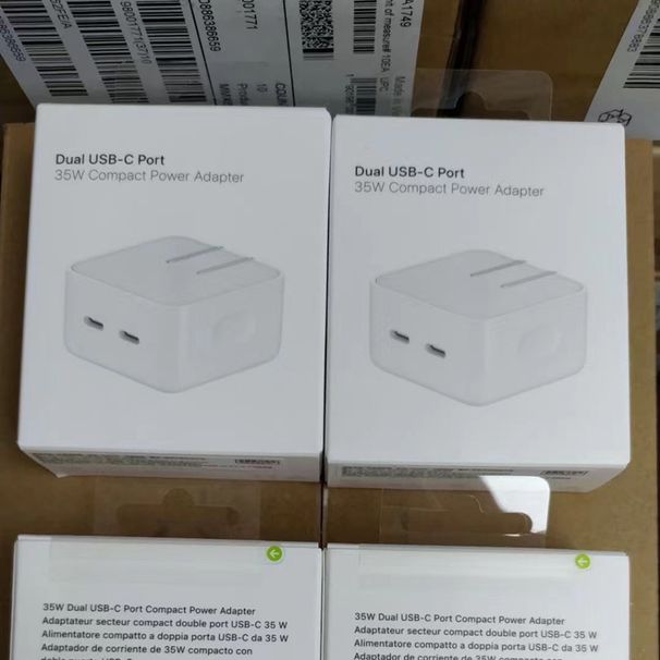 syct Compatible With Iphone Original 35W Dual-C Charger Three-Pin Foldable Charging Head Dual Type-C US/EU/UK Plug_voghion.com