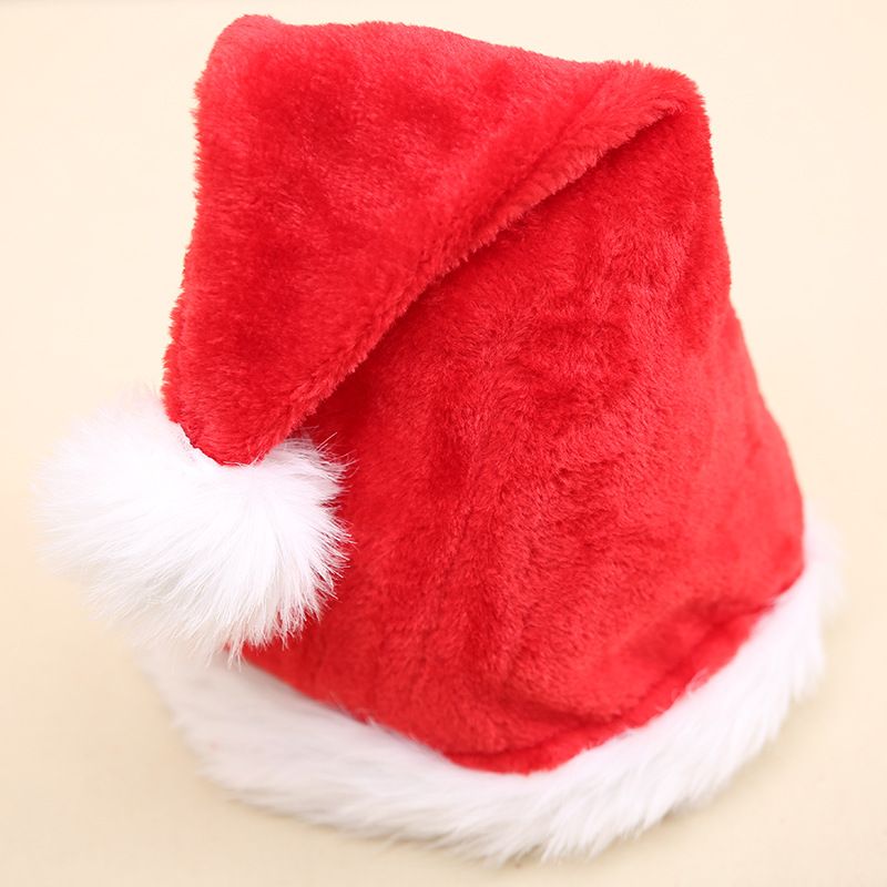 Christmas decorations Christmas high-grade hat Christmas hat Christmas party supplies Christmas plush side hat wholesale_voghion.com