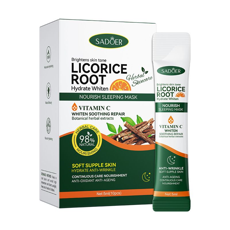 Alla engelska SADOER Lakrits VC Whitening Nourishing Sleep Fuktgivande ansiktsmask_voghion.com