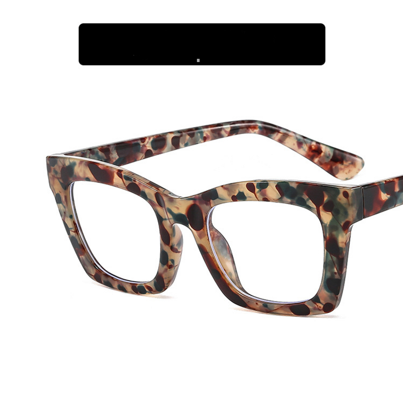 Damenbrillen Quadratischer kleiner Rahmen TR90 Brillenrahmen Neue Anti-Blaulicht-Flachbrille mit Blumenpaket Einfacher Brillenrahmen_voghion.com