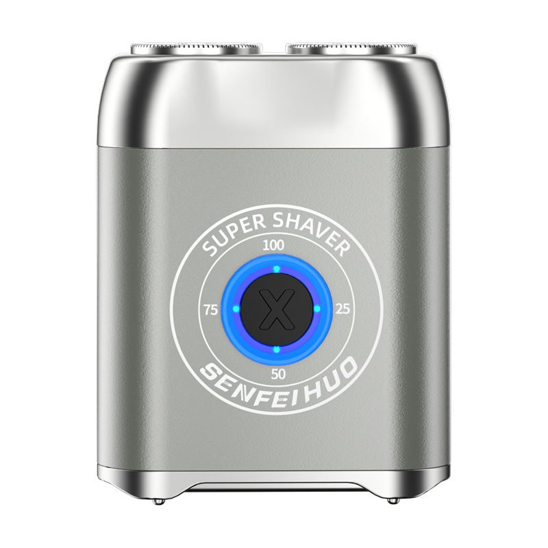 Elektrischer Herrenrasierer – Doppelter schwimmender Rasierkopf, abwaschbar, tragbarer Reiserasierer mit LED-Anzeige, wiederaufladbar_voghion.com