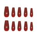 Faux ongles faits à la main, préfabriqués, œil de chat rouge, tempérament rétro, blanchissant, atmosphère, style Ins, nail art détachable, 30 pièces_voghion.com