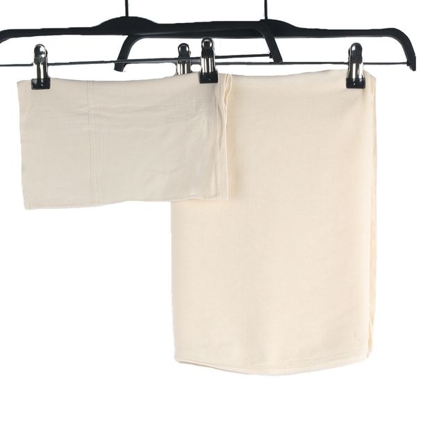 Muslimisches Kopftuch, muslimischer Schal, hochwertiger weicher, breiter Rand, dünner, einfarbiger Modal-Viskose-Schal mit breitem Modalrand, kleines Hutset_voghion.com