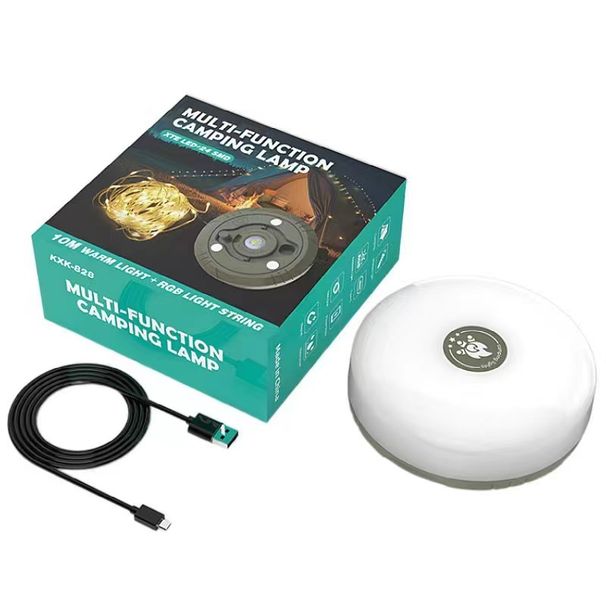 New LED USB Rechargeable Colorful String Tape Measure Storage Outdoor Atmosphere Tent Camping Light_voghion.com