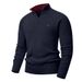 "Maglione da uomo slim fit con cerniera a un quarto – Pullover in maglia antipiega per abbigliamento casual e invernale"_voghion.com
