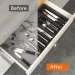 Wannilen Silverware Drawer Organizer, Expandable Utensil Tray for Kitchen, Cutlery Holder, Adjustable Plastic Storage for Spoons Forks Knives_voghion.com