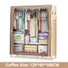 Foldable Closet Organizer With Reinforced Steel Frame, 3-Tier Storage Wardrobe For Bedroom/Dormitory, Dustproof & Space-Saving_voghion.com