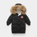 Piumino con mappa della Cina per bambini - Parka con cappuccio e finiture in pelliccia sintetica, cappotto invernale fosforescente_voghion.com