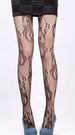 Blancho LZSA016-1 Sexy Black Sheer Leaf Stocking_voghion.com