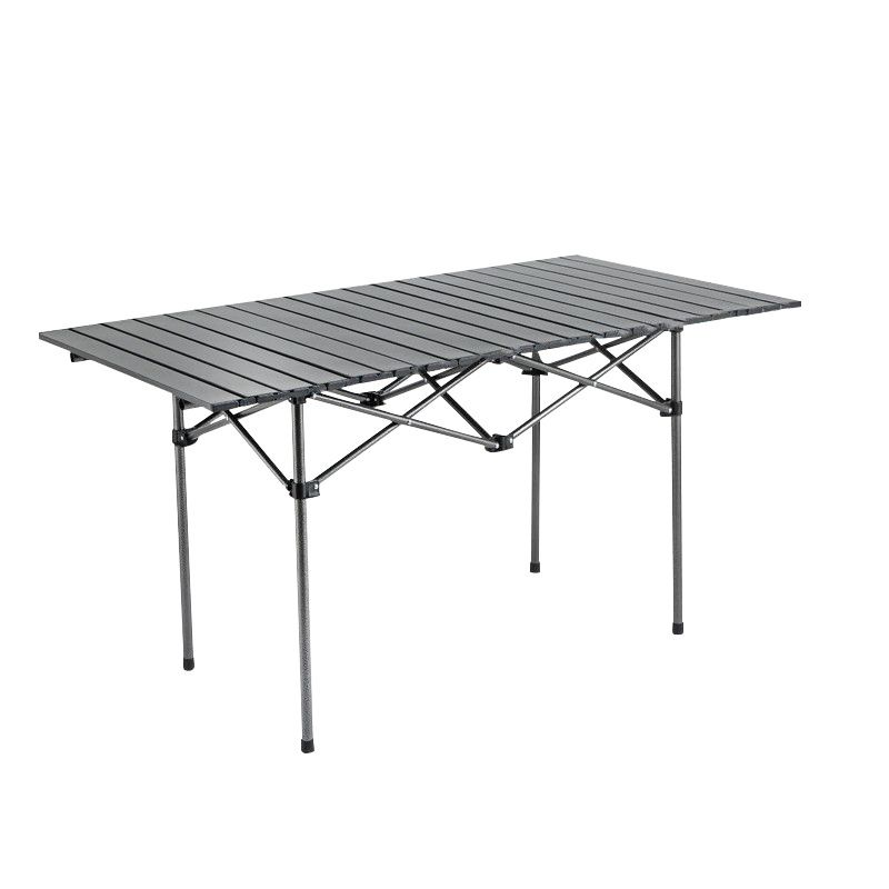 Outdoor Folding And Chair Board Portable Aluminum Alloy Ultra-light Picnic Table Egg Roll Camping Pack_voghion.com