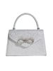 Damentaschen Abendtasche Damenkette Messenger Bag Silber Schultertasche Advanced Bow Handtasche_voghion.com