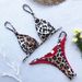 Leopard Print Bikini Set - Sexy Triangle Push-Up Swimsuit With G-String For Small Bust_voghion.com
