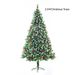 Premium Flame-Retardant PVC Christmas Tree With Snow-Covered Pinecones & Red Berries - Realistic Branch Tips (150cm/180cm/210cm)"_voghion.com