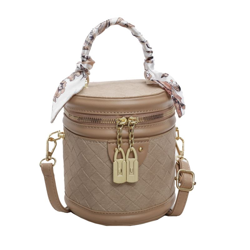 Mini sac seau à bandoulière haut de gamme pour femmes, nouvelle mode été 2024, couleur unie_voghion.com