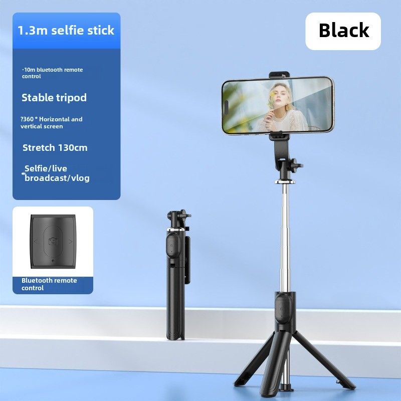 Selfie stick new mobile phone holder travel handheld multi-function live broadcast shooting portable universal bluetooth vlog mini_voghion.com