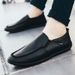 Unbeatable Quality 2023 New Spring/Summer Bean Men's Middle Aged And Elderly Casual Leather Lazy Old Beijing Cloth Shoes Kick_voghion.com