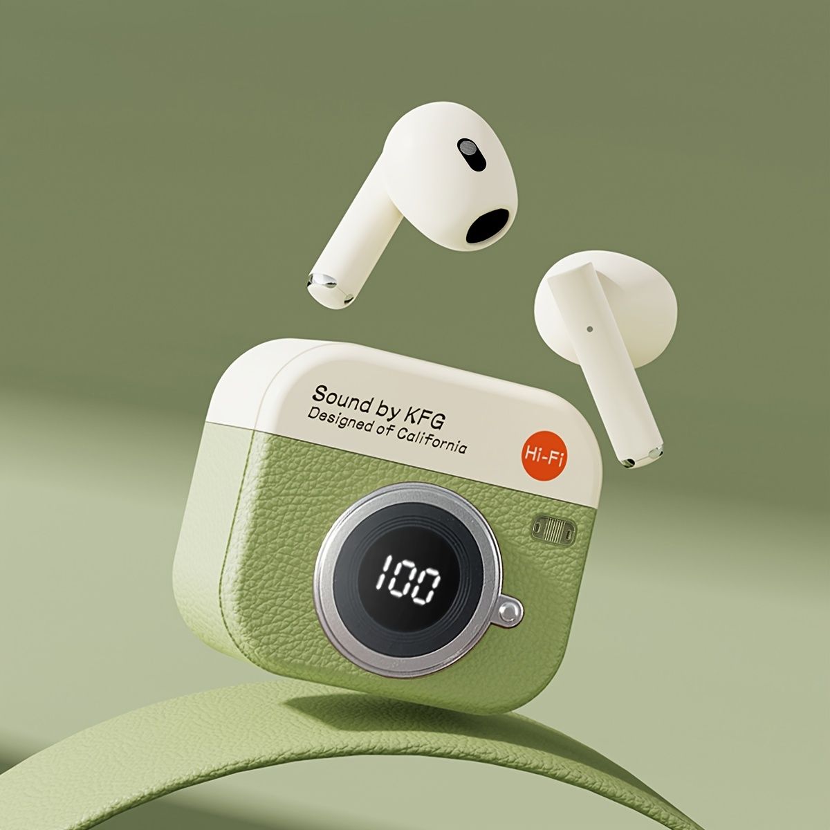 1 confezione di auricolari wireless con telecamera a forma di cartone animato, mini auricolari semi-in-ear, chiamate stereo ad alta definizione 9D HIFI, cuffie multi-stereo_voghion.com