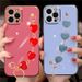 Custodia morbida in silicone con cinturino a forma di cuore per Apple iPhone 11 12 13 pro max SE 6 6S 7 8 Plus X XS Max XR con placcatura posteriore_voghion.com
