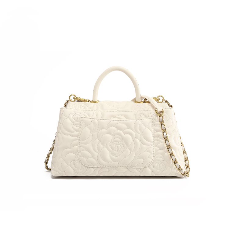 Elegant Camellia-Inspired Shoulder Bag With Chain Strap – Stylish Folded Design Handbag For Women​_voghion.com