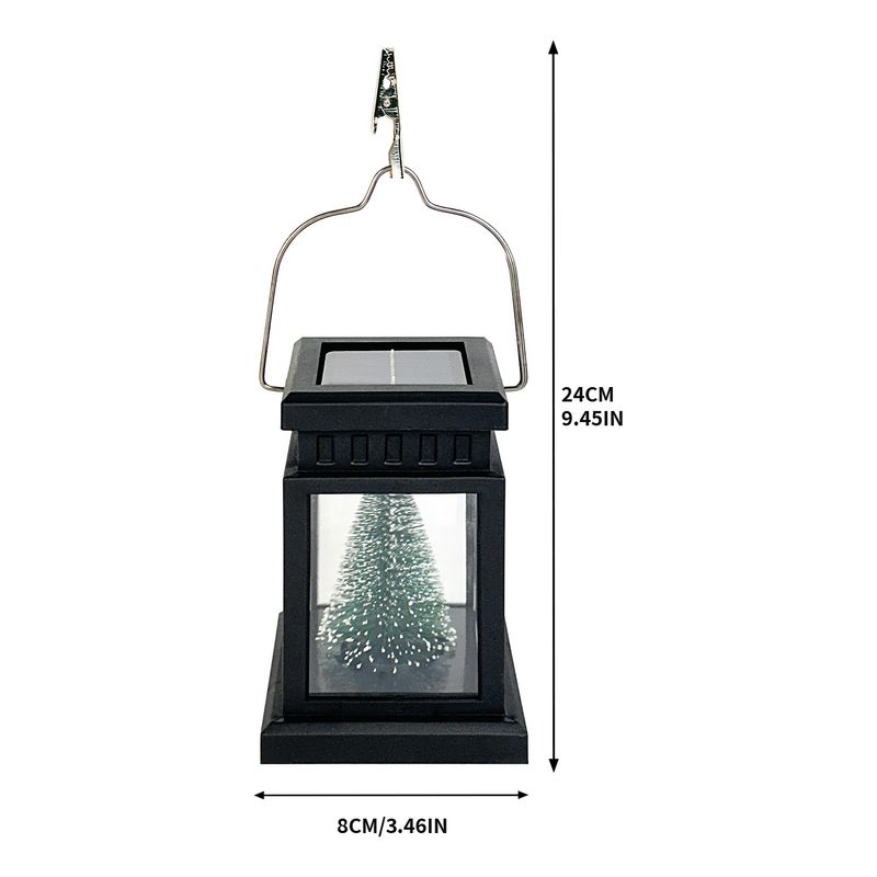 Lanternes solaires à LED pour sapin de Noël – Suspensions d'extérieur étanches pour jardin, terrasse et décoration festive (autonomie de 6 heures, jaune chaud clignotant)_voghion.com