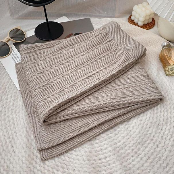 Moteriškos mezgimo kelnės su elastingu juosmeniu „Fried Dough Twists“ 2023 m. rudeniui ir žiemai. Nauja korėjietiška versija, laisvos, minkštos._voghion.com