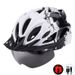 Magnetic Goggles Helmet With Brim And USB Charging Light, Removable Bicycle Riding Helmet Integrated_voghion.com