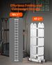 Multi-Purpose Folding Ladder 7-in-1 4 Step 15.5ft Reach Height For Work_voghion.com
