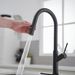 Single Handle Pull Down Sprayer Kitchen Faucet In Matte Black_voghion.com