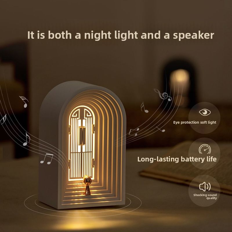 Night Light Bluetooth Creative Nordic Style Ins Wireless Speaker Birthday Gift For Men And Women Bedside Table Lamp_voghion.com