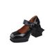 Women's Shoes Mary Jane high heels women's buckle spring and summer new retro square head women's shoes large size thick heel single shoes_voghion.com