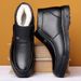 Winter Mit Fleece-Futter, Verdicktes Echtes Leder, Warme Herren-Baumwolllederschuhe, Wasserdicht Rutschfest Für_voghion.com