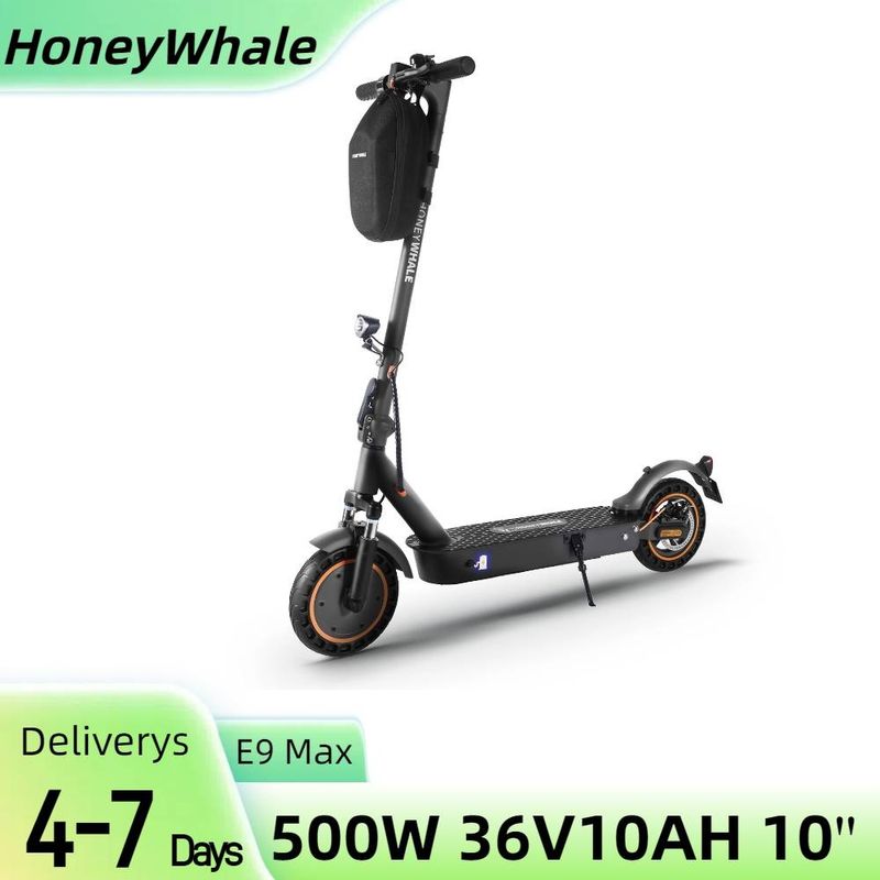 Honey Whale E9 MAX elektrische scooter met ABE 10" banden 500W 36V 10Ah accu_voghion.com