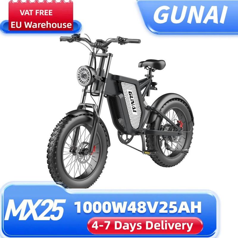 GUNAI MX25 20" Fat Tire Elektrofahrrad für Erwachsene 1000W 25Ah Vollfederung Ebike Dirt Bike_voghion.com