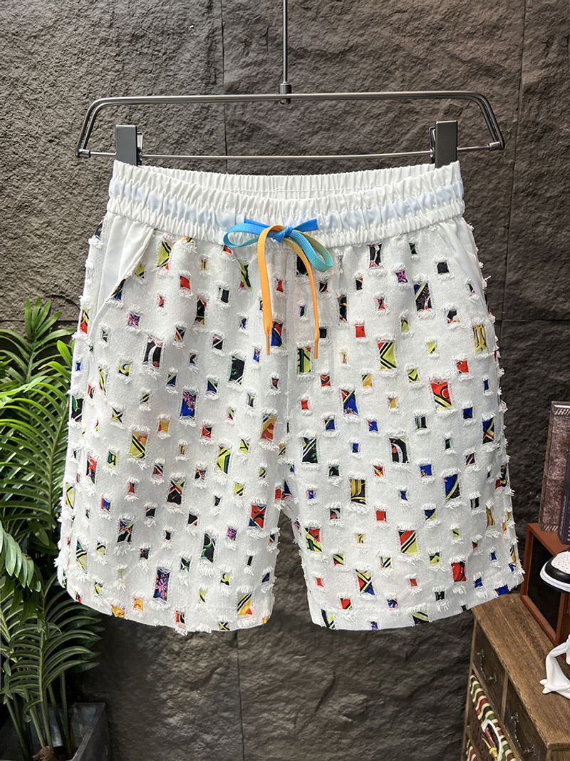 Men's Clothing Summer New Men's Fashion Personality Print Shorts Trendy Brand Handsome Youth All Match Shorts Loose Beach Pants_voghion.com