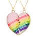 Good Friend Necklace Magnet Attract Love Necklace Butterfly Rainbow Splicing 1 Set Girlfriend Necklace_voghion.com