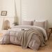 Bohemian Charm Bedding Collection - Twin/Queen Sizes With Pom-Pom Trim & Textured Throw | Premium Fiberglass Sheets_voghion.com