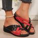 Spring Summer Women's Platform Wedge Sandals - Chunky Sole Buckle Strap Flat Slides (Casual Comfortable)_voghion.com