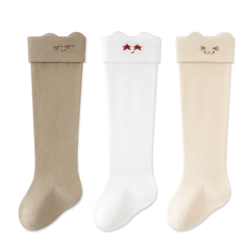 0 To 3 Years Old Baby Boys And Girls Neutral Knee Socks 2025 Spring And Autumn Cute Breathable Sweatless Boneless Sewn Do Not Restrain Legs Knee Socks_voghion.com